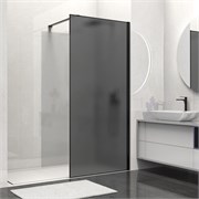 VINCEA Walk in HS Душевая перегородка ширина 100 см, профиль - черный / стекло - матовое тонированное VSW-1HS100GFB