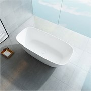 VINCEA Ванна Solid Surface VBT-6S02MW, 1700*720*550, белый мат., слив-перелив в комплекте VBT-6S02MW