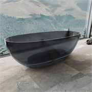 VINCEA Ванна прозрачна VBT-6T01B, 1700*750*550, цвет черный VBT-6T01B