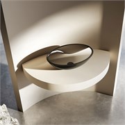 VINCEA Раковина прозрачная VBS-6T11B, 500*350*150, накладная, цвет черный VBS-6T11B