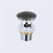 VINCEA Донный клапан с керамической крышкой DBS-216MA, антрацит мат. крышка, с переливом DBS-216MA