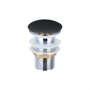 VINCEA Донный клапан с керамической крышкой DBS-316MB, черная мат. крышка, без перелива DBS-316MB