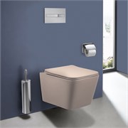 VINCEA Q-Line Унитаз подвесной Q-Line VT1-12MC безободковый, цвет капучино мат., ультратонкое soft close сиденье VT1-12MC