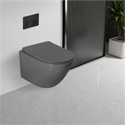 VINCEA Globo Унитаз подвесной Globo VT1-14TMA Tornado, цвет антрацит матовый, ультратонкое soft-close сиденье VT1-14TMA