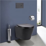 VINCEA Piatti Унитаз подвесной Piatti VT1-11SMB, цвет черный матовый, ультратонкое soft-close сиденье VT1-11SMB