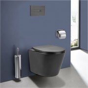 VINCEA Piatti Унитаз подвесной Piatti VT1-11SMA, цвет антрацит матовый, ультратонкое soft-close сиденье VT1-11SMA