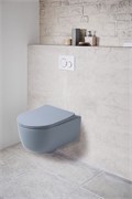 VINCEA Evo Унитаз подвесной Evo VT1-34SMO безободковый, цвет океан матовый, ультратонкое soft-close сиденье VT1-34SMO