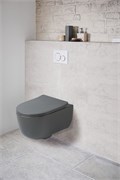 VINCEA Evo Унитаз подвесной Evo VT1-34SMA безободковый, цвет антрацит матовый, ультратонкое soft-close сиденье VT1-34SMA