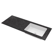 VINCEA Столешница из натурального мрамора с интегрированной раковиной VWTB-4LX140VB-R,правая,черный Версаче VWTB-4LX140VB-R