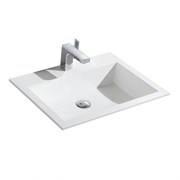 VINCEA Раковина VCB-13600W из искусственного камня, цвет белый VCB-13600W