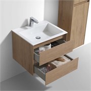 VINCEA База под раковину Luka 600 подвесная, 2 выкатных ящика soft-close, N.Oak VMC-2L600NO