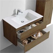 VINCEA База под раковину Luka 800 подвесная, 2 выкатных ящика soft-close, T.Oak VMC-2L800TO