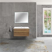 VINCEA База под раковину Gio 100 подвесная, 2 выкатных ящика soft-close, T.Oak VMC-2G100TO