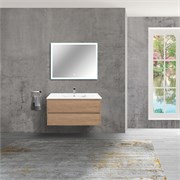 VINCEA База под раковину Gio 100 подвесная, 2 выкатных ящика soft-close, N.Oak VMC-2G100NO