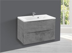 VINCEA База под раковину Mia 750 подвесная, 2 выкатных ящика soft close, Beton VMC-2MA750BT