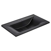 VINCEA Раковина VCB-3M800B из кварцевого камня, цвет черный VCB-3M800B