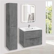 VINCEA База под раковину Mia 650 подвесная, 2 выкатных ящика soft close, Beton VMC-2MA650BT