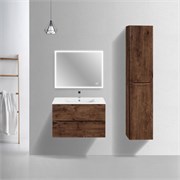 VINCEA База под керамическую раковину Mia Slim 800 подвесная, 2 выкатных ящика soft close, R.Wood VMC-2MC800S1RW