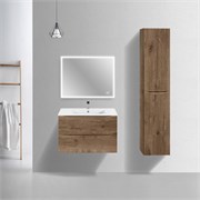 VINCEA База под керамическую раковину Mia Slim 800 подвесная, 2 выкатных ящика soft close, V.Oak VMC-2MC800S1VO