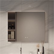 VINCEA Зеркало LED VLM-4F100GM-2 1000х800 c сенсорным выключателем, антизапотевание, вороненая сталь VLM-4F100GM-2