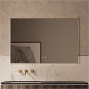 VINCEA Зеркало LED VLM-4F120BG-2 1200х800 c сенсорным выключателем, антизапотевание, брашированное золото VLM-4F120BG-2