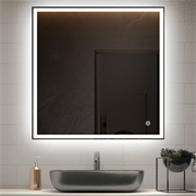 VINCEA Зеркало LED VLM-3VN8008 800х800 c сенсорным выключателем и диммером VLM-3VN8008