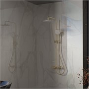 VINCEA Душевая стойка Rondo VSFS-1R1BG с изливом, брашированное золото VSFS-1R1BG