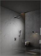 VINCEA Душевой комплект Inspire VSFW-3I21MT4GM встраиваемый, термостат, двухрежимный, вороненая сталь VSFW-3I21MT4GM