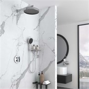 VINCEA Душевой комплект Inspire VSFW-3I22MT2RCH встраиваемый, термостатический, двухрежимный, хром VSFW-3I22MT2RCH
