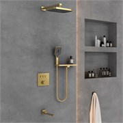 VINCEA Душевой комплект VSFW-4311RBG встраиваемый, 3 режима, брашированное золото VSFW-4311RBG