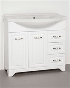 STYLE LINE Тумба с раковиной Style Line Олеандр-2 90 (3 ящ.) под умывальник Эльбрус 90, белая ЛС-00000241