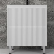 STYLE LINE Тумба напольная "Стокгольм 70", Classic 70, (2 ящ.) белый рифленый софт, PUSH ЛС-00002334