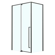 AZARIO Душевое ограждение распашное MALE 1000х1000х1950 прозрачное стекло 6 мм, профиль черный матовый (AZ-J50-100-MB-CL) AZ-J50-100-MB-CL