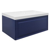 AZARIO Комплект Тумба Belloni 80 795х450х400 подвесная, механизм открывания Push to Open, с раковиной Астория 80, синий (CS00098084) CS00098084