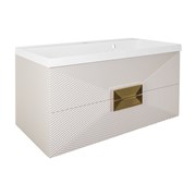 AZARIO Комплект ZENA Тумба 80/2 800х450х585 подвесная, с раковиной CLASSIK 80, кашемир, ручка золото (CS00097029) CS00097029