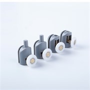 IDDIS Ролики 2 верхних, 2 нижних одинарные, D=23 мм серый, стекло 5-6 мм (966S23GR6DZ) 966S23GR6DZ