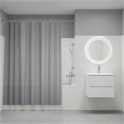 IDDIS Штора для ванной, 200x180 см, Полиэстер, светло-серый, , BS07P18i11 BS07P18i11
