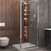 CEZARES Molveno Душевой уголок прямоугольный размер 100x90 см двери раздвижные профиль - хром / стекло - прозрачное MOLVENO-AHF-31-100/90-C-CR-IV