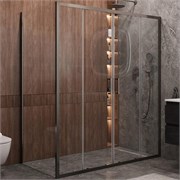 CEZARES Molveno Душевой уголок прямоугольный размер 170x90 см двери раздвижные профиль - оружейная сталь / стекло - прозрачное MOLVENO-AH-2/1-170/90-C-GM-IV