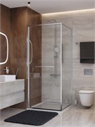 CEZARES Lux Душевой уголок квадратный двери раздвижные размер 100x100 см, цвет профиль - хром / стекло - прозрачное LUX-A-FS-1-100-C-CR