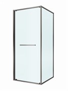 CEZARES Lux Душевой уголок квадратный двери раздвижные размер 80x80 см, цвет профиль - оружейная сталь / стекло - прозрачное LUX-A-FS-1-80-C-GM