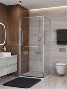 CEZARES Lux Душевой уголок квадратный двери раздвижные размер 90x90 см, цвет профиль - хром / стекло - прозрачное LUX-A-FS-1-90-C-CR