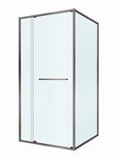 CEZARES Lux Душевой уголок прямоугольный двери раздвижные размер 100x80 см, цвет профиль - оружейная сталь / стекло - прозрачное LUX-AH-FS-11-100/80-C-GM
