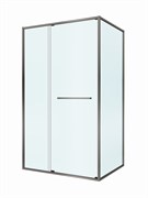 CEZARES Lux Душевой уголок прямоугольный двери раздвижные размер 110x100 см, цвет профиль - оружейная сталь / стекло - прозрачное LUX-AH-FS-11-110/100-C-GM