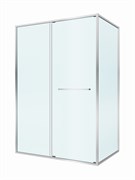 CEZARES Lux Душевой уголок прямоугольный двери раздвижные размер 130x100 см, цвет профиль - хром / стекло - прозрачное LUX-AH-FS-11-130/100-C-CR