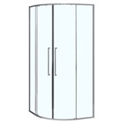 AZARIO Душевое ограждение SHANGHAI 900х900х1950 четверть круга, прозрачное стекло 6 мм, профиль графит матовый, двери раздвижные AZ-S43-90-MGR-CL