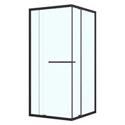 AZARIO Душевое ограждение MONAKO 900х900х1950 сдвижная дверь, прозрачное стекло 6 мм, профиль черный матовый (AZ-L47-90-MB-CL) AZ-L47-90-MB-CL