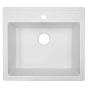 AZARIO Кухонная мойка Onda 565x505x200 искусственный мрамор, сифон в комплекте, цвет белый крап (CS00105225) CS00105225