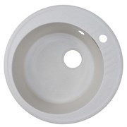 AZARIO Кухонная мойка Solo 505x505x190 искусственный мрамор, сифон в комплекте, цвет бежевый (CS00105232) CS00105232