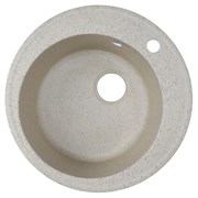 AZARIO Кухонная мойка Solo 505x505x190 искусственный мрамор, сифон в комплекте, цвет песочный (CS00105235) CS00105235